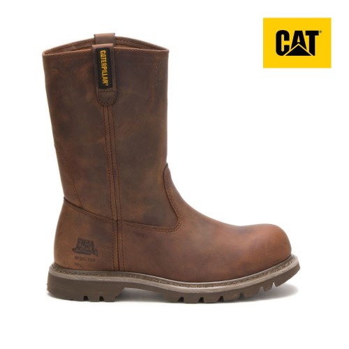 Caterpillar Revolver Steel Toe Werkschoenen Dames DonkerBeige (AEQU.NL)